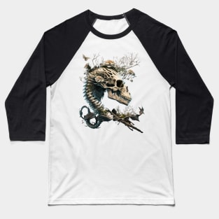 Dinosaur Skull Baseball T-Shirt